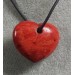 Pendant HEART in Red Madrepore Mother of Pore Coral MINERALS Crystal Healing Gift Idea-2