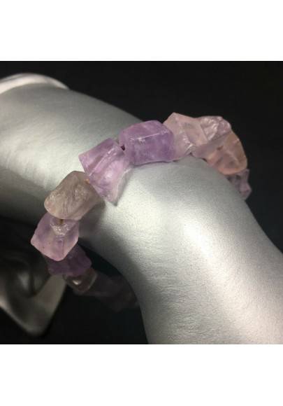 Bracelet in Rough FLUORITE MINERALS Crystal Healing RAW Stone Chakra A+-1