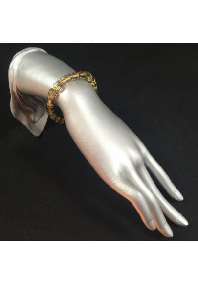 SMOKED CITRINE QUARTZ Elasticated Bracelet  Crystal Healing Zen RARE STONE A+-2