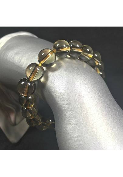 Smoked QUARTZ Spherical Beads Bracelet - CAPRICORN SAGITTARIUS Zodiac A+-1