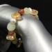 Bracelet in CITRINE QUARTZ CARNELIAN JADE & PEARL Crystal Healing Chakra A+-1