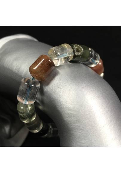 Bracelet Quartz RUTILÉ LODOLITE Cornaline Minéraux Cristal thérapie Reiki A+-1