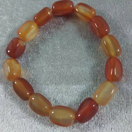 Bracelet in Red CARNELIAN Tumbled Stone MINERALS Crystal Healing-1