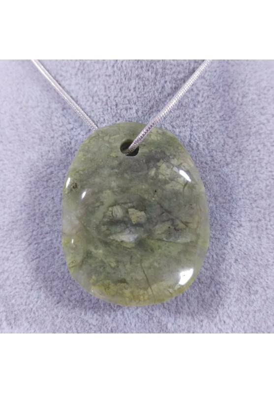 Leaf in Green Agate Pendant Necklace Crystal Healing Chakra MINERALS Reiki-1