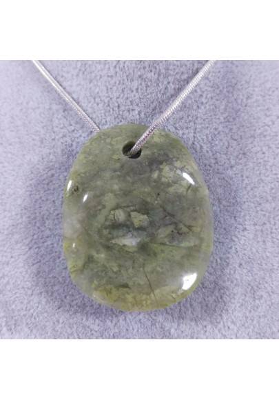 Sfoglia di Agata Verde Ciondolo Collana Cristalloterapia Chakra Minerali Reiki-1