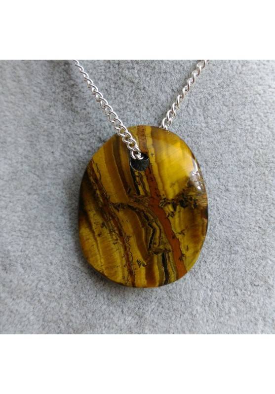 Leaf in TIGER'S EYE Pendant Necklace Crystal Healing Chakra Feng Shui-1