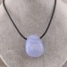 Pendant “ BLUE CHALCEDONY Beads ” Necklace Tumbled Crystal Healing Chakra-1