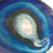 MINERALS *  Gorgeous Blue AGATE SLICE With Crystals of Brazilian AMETHYST-3