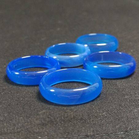 * Blue AGATE Ring * Jewel Crystal Healing Chakra-2