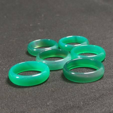 * Green AGATE Ring * Jewel Crystal Healing Chakra-1