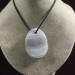 Pendant in BLUE CHALCEDONY Leaf Necklace Tumbled Crystal Healing Chakra-1