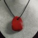 Pendant in RED Jasper Leaf Necklace Tumbled Stone Crystal Healing Chakra A+-3