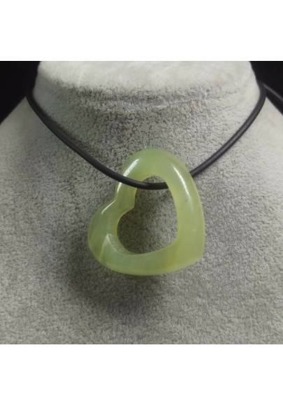 Jade Heart Pendant MINERALS Stone Gift Idea Love Jewel Bijou Chakra Minerals-1