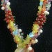 Necklace Chips in CARNELIAN FLUORITE with Charm in AGATE a HEART Jewel A+?3