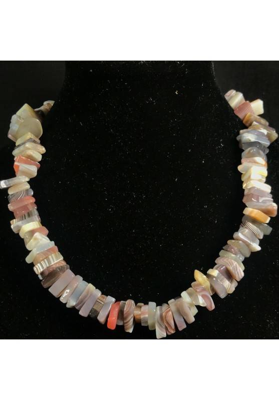 Necklace Chips in AGATE MULTICOLOR Jewel Woman MINERALS Gift Idea Collier-1