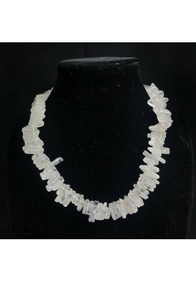 Necklace Chips of Hyaline Quartz Jewel Woman MINERALS Gift Idea Collier Bijou-1