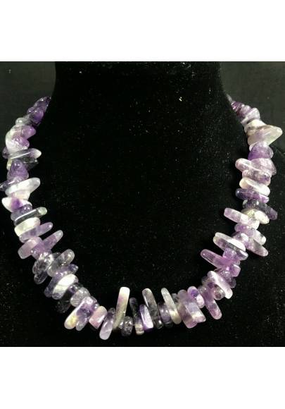 Necklace Chips in AMETHYST A+ Jewel Woman MINERALS Gift Idea Collier Bijou-1