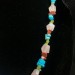 Necklace Chips in Turquoise Color Red SUN STONE & Hyaline Quartz A+-2