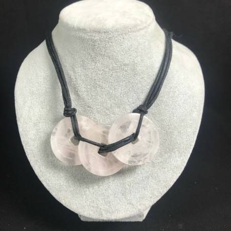 Necklace with Charm in Hyaline Quartz Jewel Bijou Gift Idea Woman Collier MINERALS?3