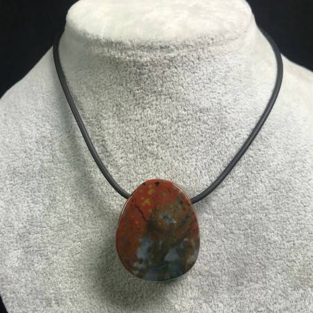 Pendant Gemstone in Orbicular Ocean JASPER Rare Gift Idea Healing Crystal Jewel A+-5