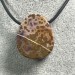 Pendant Gemstone in Orbicular Ocean JASPER Brown -Purple Gift Idea Jewel A+-2