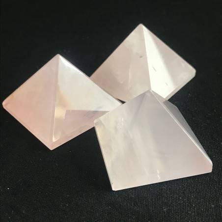 Minerals Wonderful Pink Rose Quartz PYRAMID 33 mm Healing High Quality-1