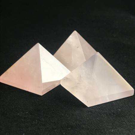 Minerals Wonderful Pink Rose Quartz PYRAMID 33 mm Healing High Quality-2