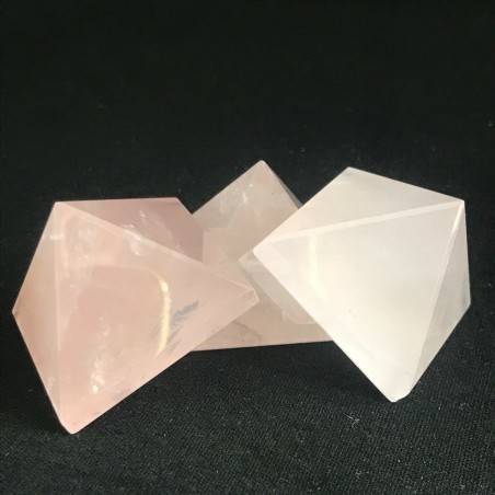 Minerals Wonderful Pink Rose Quartz PYRAMID 33 mm Healing High Quality-3