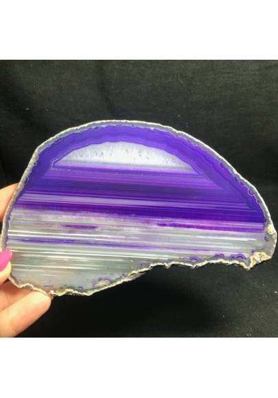MINERALS *  GORGEOUS AGATE Slice Purple Crystal Crystal Healing Chakra-1