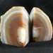 MINERALS * Polished Agate Geode Paperweight Grey / Brown Specimen Gift Idea-1