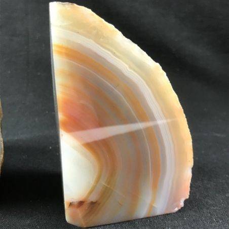 MINERALS * Polished Agate Geode Paperweight Grey / Brown Specimen Gift Idea-8