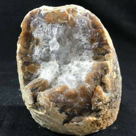 MINERALS * Polished Grey AGATE Geode Paperweight Natural Crystal-3