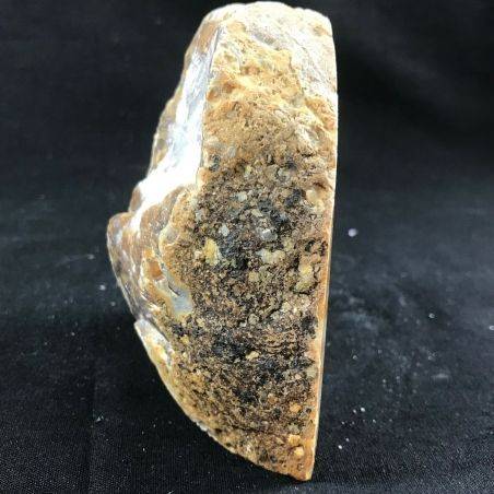MINERALS * Polished Grey AGATE Geode Paperweight Natural Crystal-5