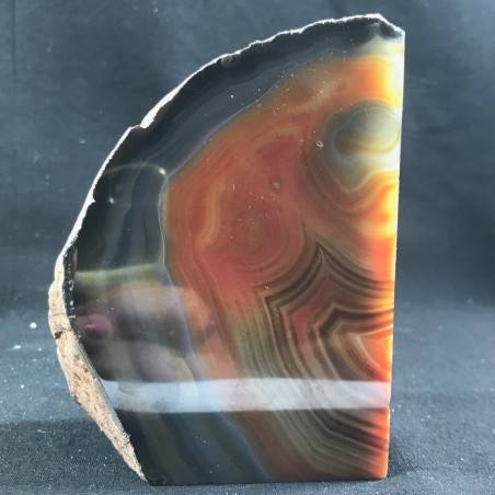 MINERALS * Polished Agate Geode Paperweight Brown da Specimen A+-3