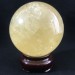 MINERALS * Wonderful YELLOW CALCITE SPHERE with Stand Crystal Healing-3