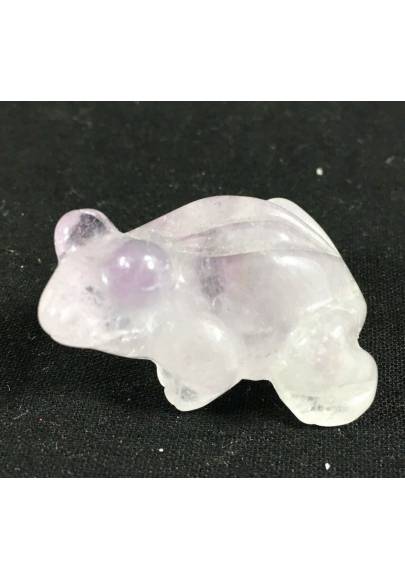 AMETHYST Crystal Frog Animals Stone MINERALS High Quality Chakra A+-1