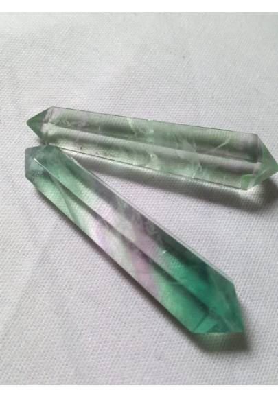 MINERALS * Double Terminated Rainbow Fluorite Crystal Therapy Chakra Reiki A+-1