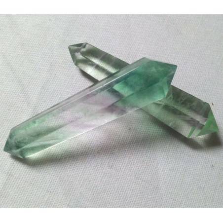 MINERALS * Double Terminated Rainbow Fluorite Crystal Therapy Chakra Reiki A+-4