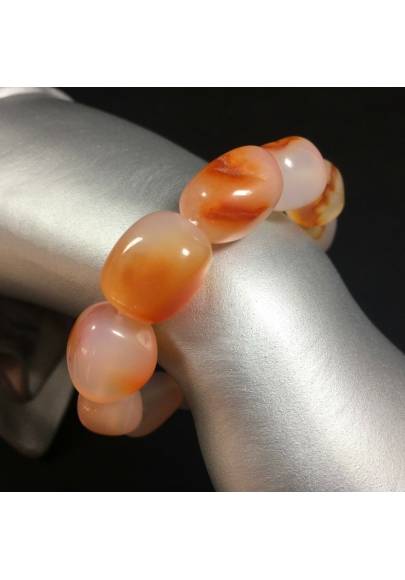 CARNELIAN Tumbled Stones Bracelet Bracelettto Crystal Healing Chakra Reiki A+-1