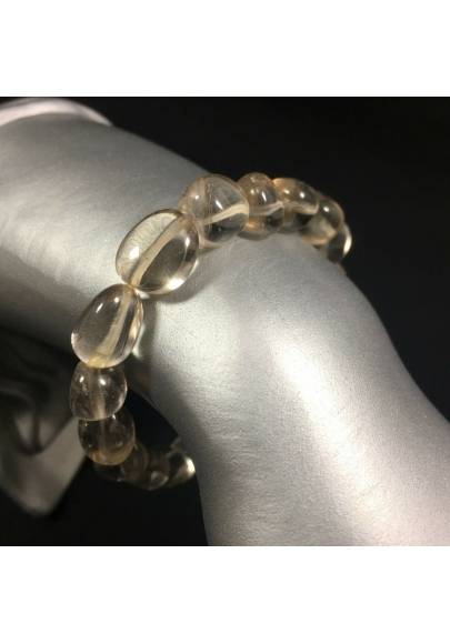 Tumbled Stone Bracelet Clear Quartz Crystal Healing 20gr Chakra A+-1