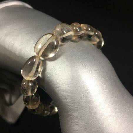 Tumbled Stone Bracelet Clear Quartz Crystal Healing 20gr Chakra A+-1