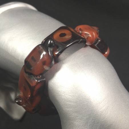 Special Bracelet in CARNELIAN Turtles Elasticated Bead Crystal Healing Zen A+-1