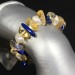 Bracelet in CITRINE QUARTZ LAPIS LAZULI & PEARL Gift Idea Beads A+-1