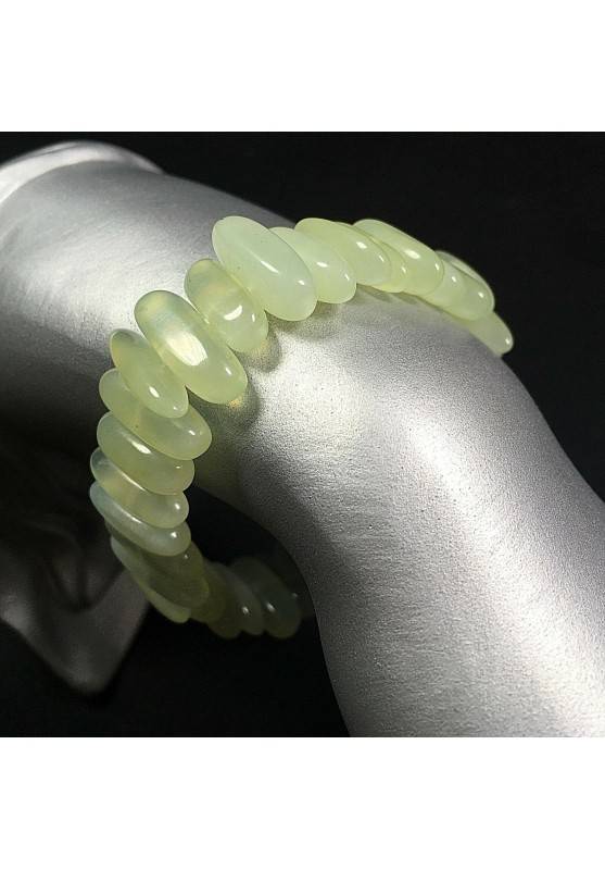 Braccialetto in Pietre Lavorate di GIADA Verde Bracciale Green Jade Bracelet A+-1