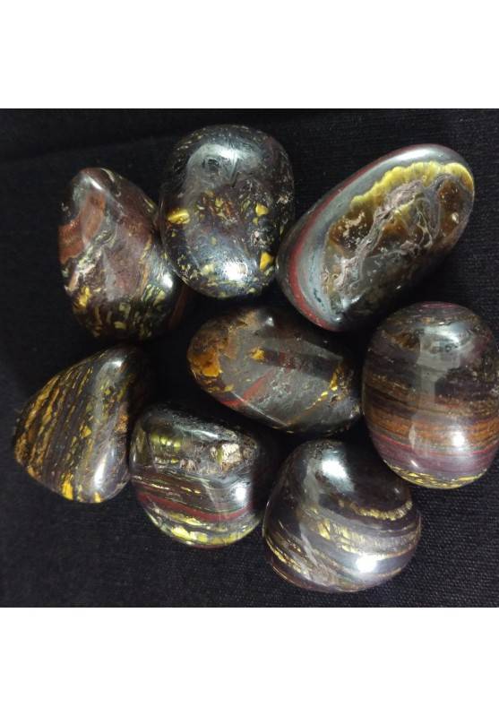 OCCHIO di FERRO Burattato Minerali Alta Qualità A+ [ Tumbled Tiger Iron Minerals-1