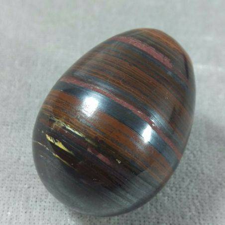 Egg in Iron Tiger (JASPER + Hematite + TIGER'S EYE) Minerals-4