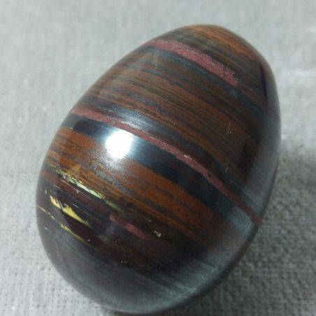 Egg in Iron Tiger (JASPER + Hematite + TIGER'S EYE) Minerals-5
