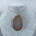Brown Natural Agate Slice Pendant Necklace Charm Charm MINERALS Chakra Zen-2