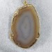 Brown Natural Agate Slice Pendant Necklace Charm Charm MINERALS Chakra Zen-3