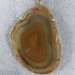 Colgante en Placa d'Ágata Marrón Oro Collar Pendente Charm Minerales Chakra Zen-3